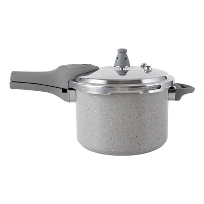 Encontraproduto.com.br - Panela de Pressão Brinox 4,2 L Antiaderente Ceramic Life Marble Blend com Indução Cinza Claro