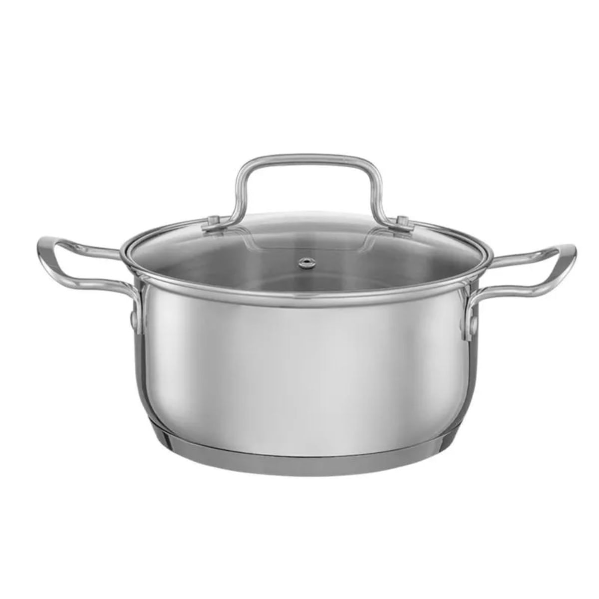 Encontraproduto.com.br - Jogo de Panelas Brinox Aço Inoxidável Fundo Triplo 4 Peças Jasmin com Indução Inox