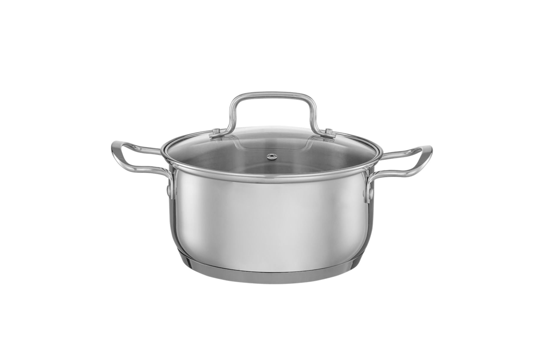 Encontraproduto.com.br - Jogo de Panelas Brinox Aço Inoxidável Fundo Triplo 4 Peças Jasmin com Indução Inox