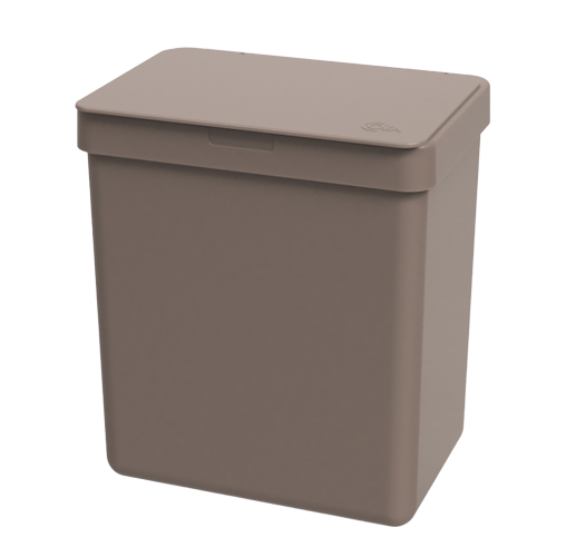 Encontraproduto.com.br - Lixeira 2,5l Warm Gray Single Coza 16,4 x 11,8 x 18,5 cm