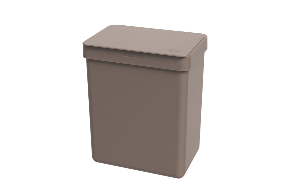 Encontraproduto.com.br - Lixeira 2,5l Warm Gray Single Coza 16,4 x 11,8 x 18,5 cm