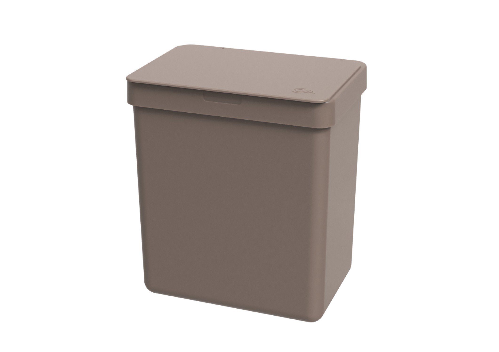Encontraproduto.com.br - Lixeira 2,5l Warm Gray Single Coza 16,4 x 11,8 x 18,5 cm