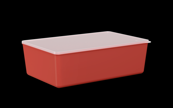 Encontraproduto.com.br - Pote em plástico Coza Basic 4,5 litros vermelho goiaba