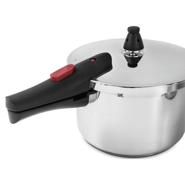 Encontraproduto.com.br - Panela de Pressão Inox Brinox Ultra com Fundo Triplo 4 Litros Ø20 cm com 4 Dispostivos de Segurança