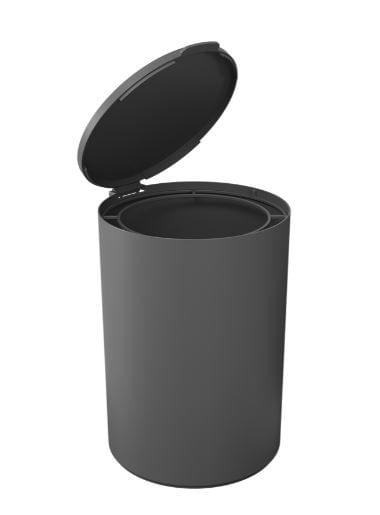 Encontraproduto.com.br - Lixeira com Aro Interno Serene Chumbo 5 Litros