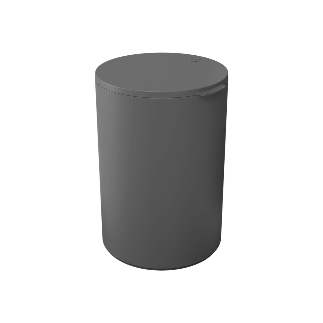 Encontraproduto.com.br - Lixeira com Aro Interno Serene Chumbo 5 Litros
