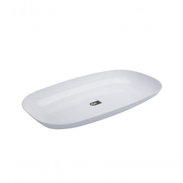 Encontraproduto.com.br - Travessa Bandeja 38x21cm Servir Petisco Sushi Oriental Retangular Branca Coza Uno