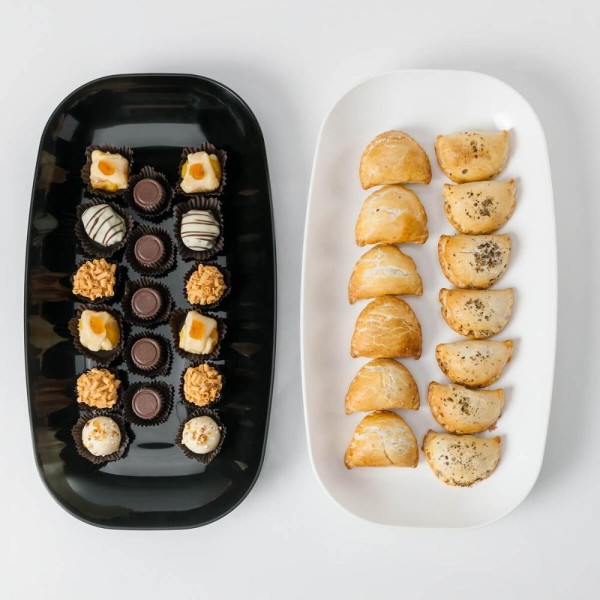 Encontraproduto.com.br - Travessa Bandeja 38x21cm Servir Petisco Sushi Oriental Retangular Branca Coza Uno