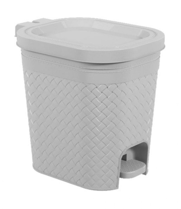 Lixeira com Pedal 6,5l Craft Coza 26,8 x 19,7 x 25,7 cm - Cinza