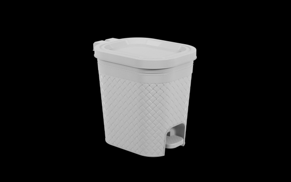 Encontraproduto.com.br - Lixeira com Pedal 6,5l Craft Coza 26,8 x 19,7 x 25,7 cm - Cinza