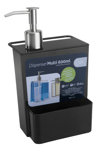 Dispenser Multi Glass 600ml Preto Coza