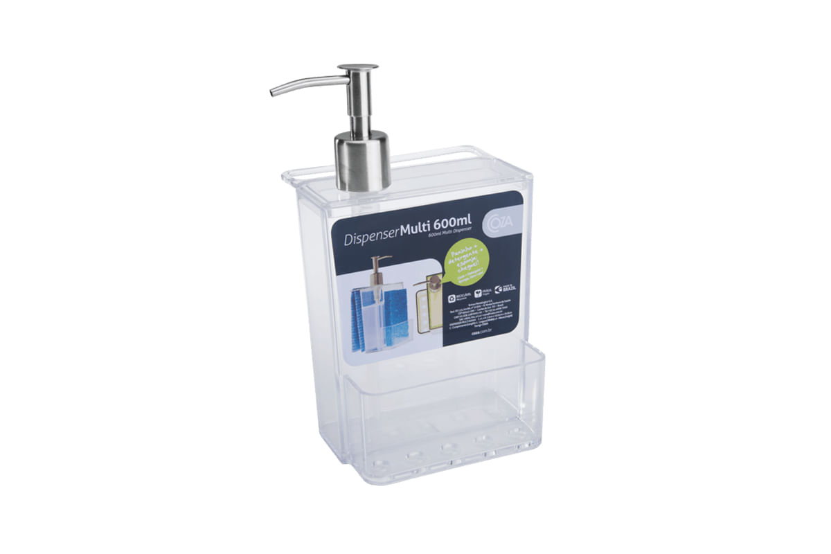 Encontraproduto.com.br - Dispenser Multi 600ml Cristal Coza