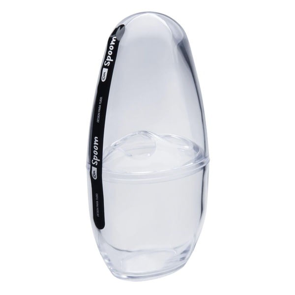 Encontraproduto.com.br - Porta Escova Coza Com Tampa Spoom Transparente 20858/0009