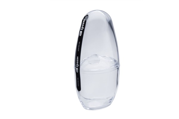 Encontraproduto.com.br - Porta Escova Coza Com Tampa Spoom Transparente 20858/0009