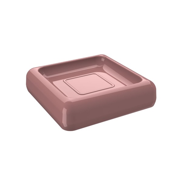 Encontraproduto.com.br - PONTA DE ESTOQUE | Saboneteira Cube Rosa Malva Coza