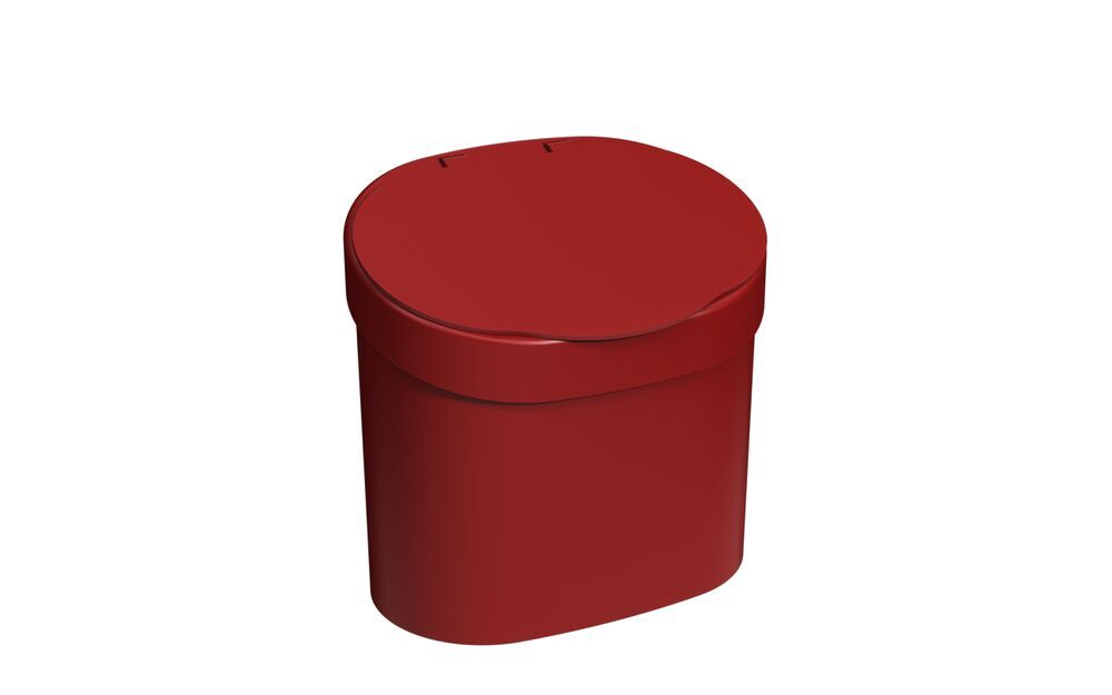 Encontraproduto.com.br - Lixeira Com Tampa Para Pia 4l Vermelho Coza