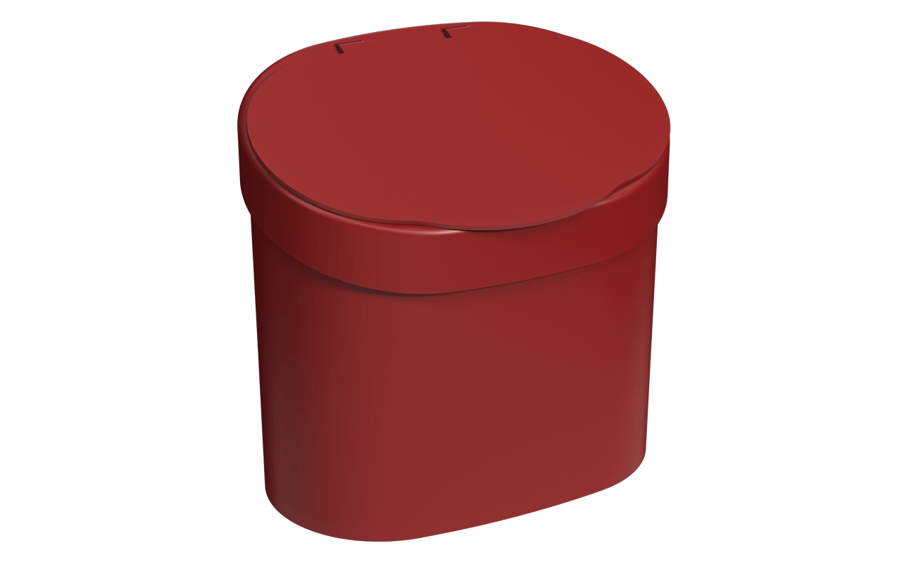Encontraproduto.com.br - Lixeira Com Tampa Para Pia 4l Vermelho Coza