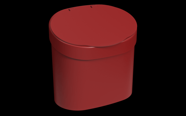 Encontraproduto.com.br - Lixeira Com Tampa Para Pia 4l Vermelho Coza