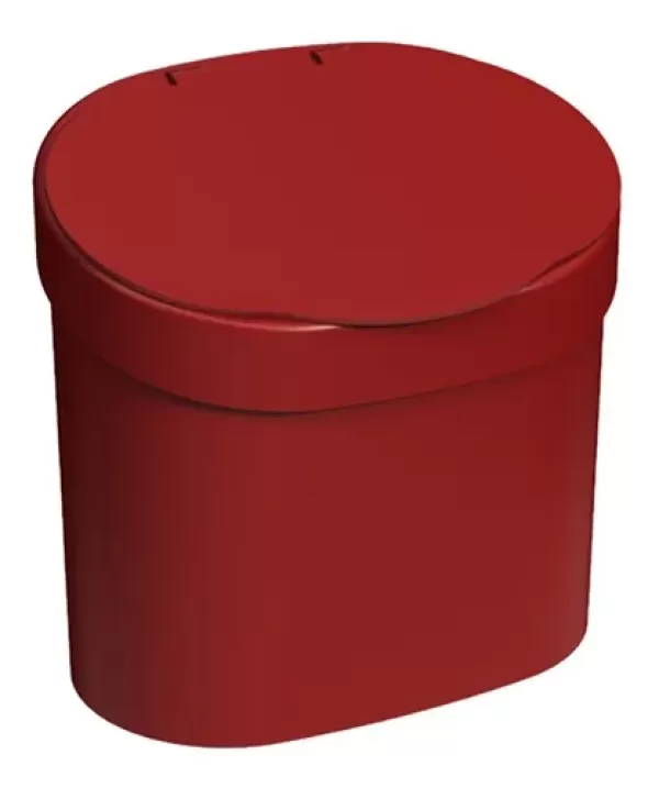 Lixeira Com Tampa Para Pia 4l Vermelho Coza