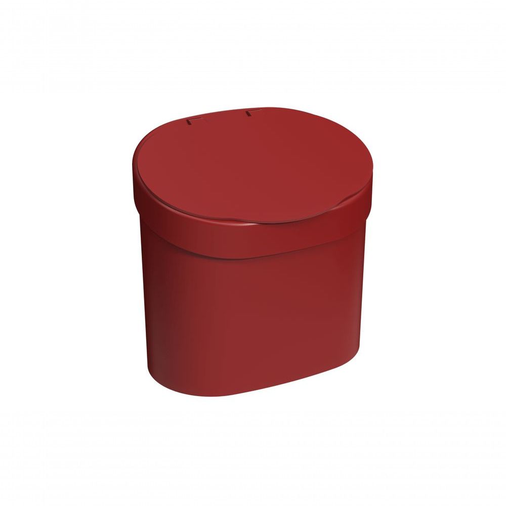 Encontraproduto.com.br - Lixeira Com Tampa Para Pia 4l Vermelho Coza