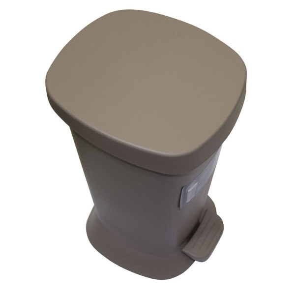 Encontraproduto.com.br - Lixeira com Pedal Square 5L Concreto Coza