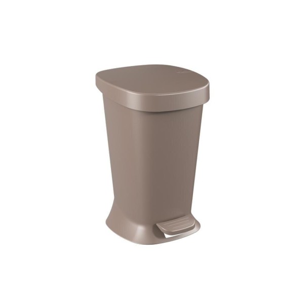 Encontraproduto.com.br - Lixeira com Pedal Square 5L Concreto Coza