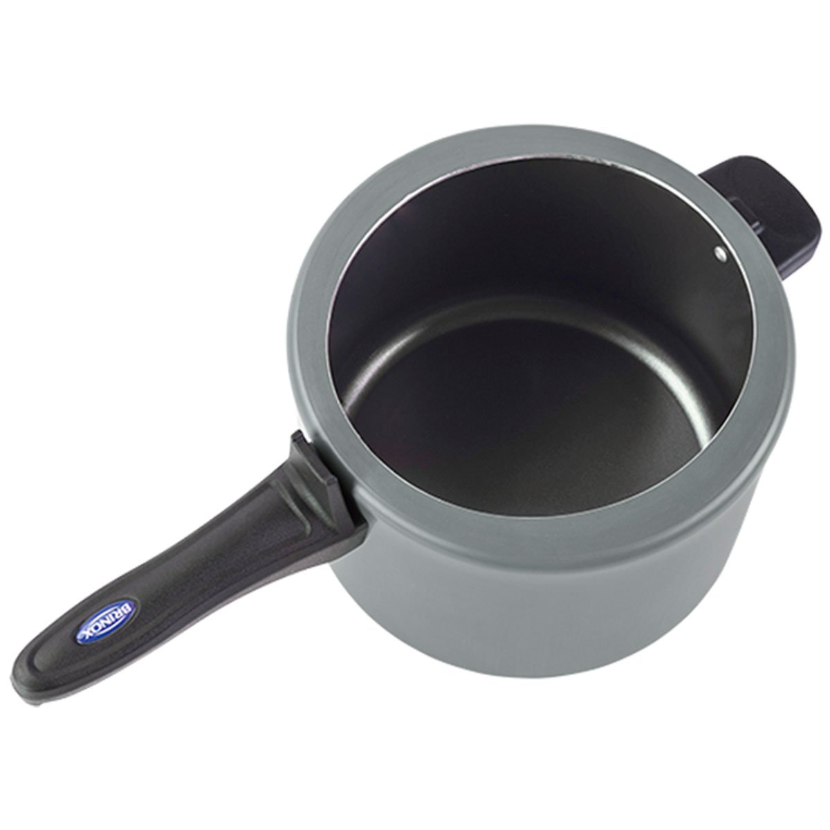 Encontraproduto.com.br - Panela de Pressão 20 cm 4,5 L Revestimento Cerâmico Mineral Resist Cor Cinza Linha Ceramic Life Vapt Brinox
