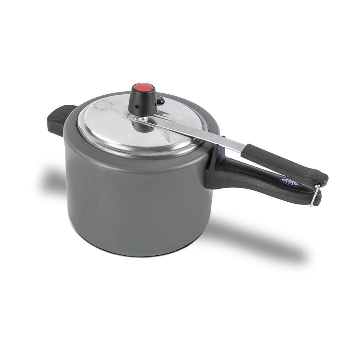 Encontraproduto.com.br - Panela de Pressão 20 cm 4,5 L Revestimento Cerâmico Mineral Resist Cor Cinza Linha Ceramic Life Vapt Brinox