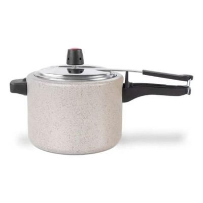 Encontraproduto.com.br - Panela de Pressão 20 cm 4,5 L Revestimento Cerâmico Mineral Resist Cor Cinza Linha Ceramic Life Vapt Brinox