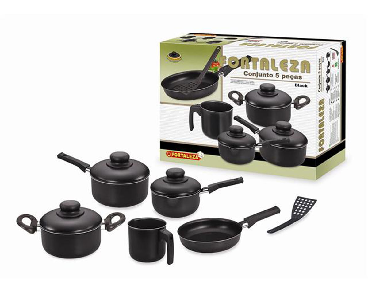 Conjunto Fortaleza Super 6 Pçs Black
