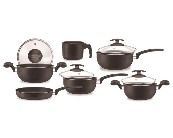 Conjunto de Panelas Fortaleza Artistic 6 Peças Black