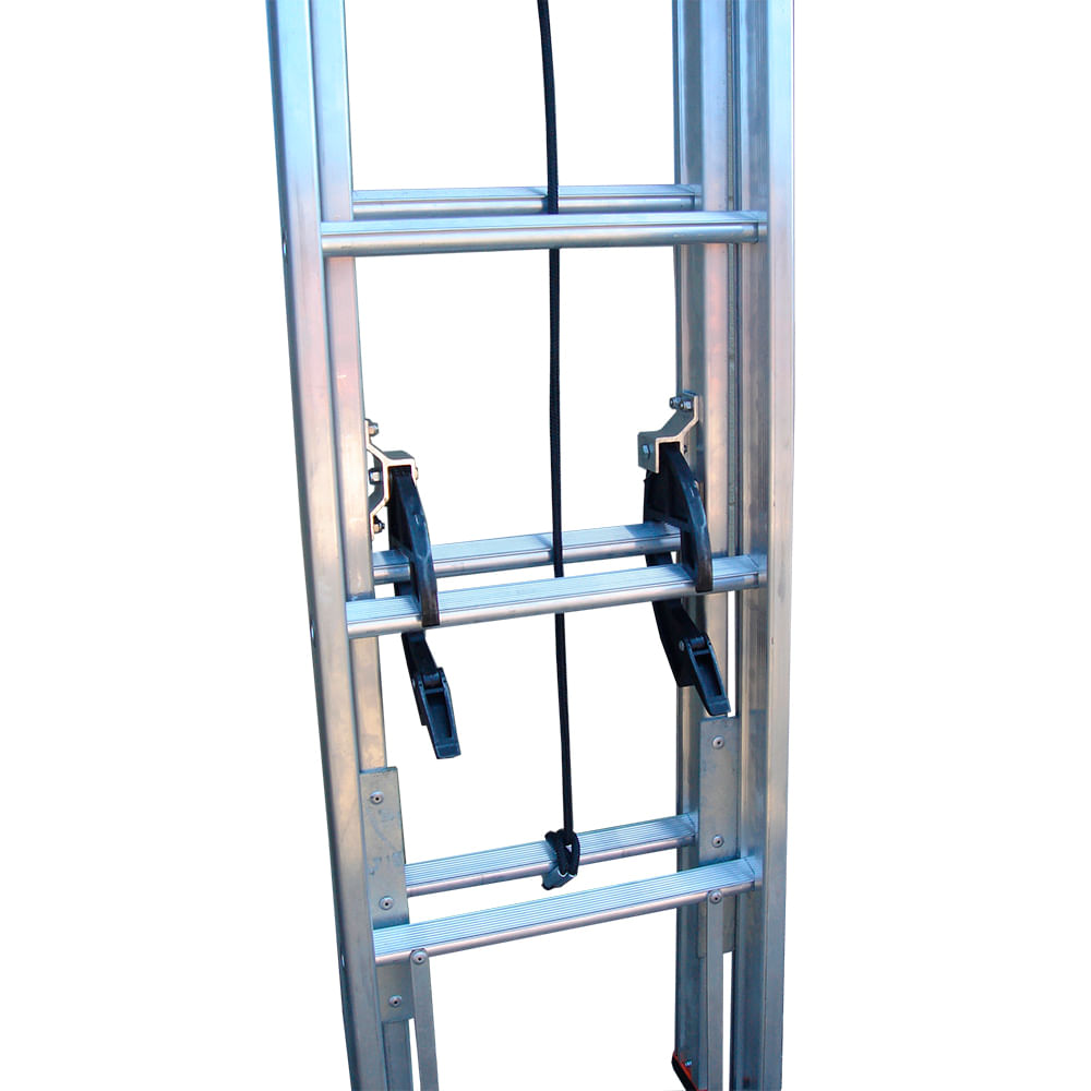 Encontraproduto.com.br - Escada Extensível 2,10 / 3,30 Metros Alulev EX206 Alumínio 6 Degraus com Corda