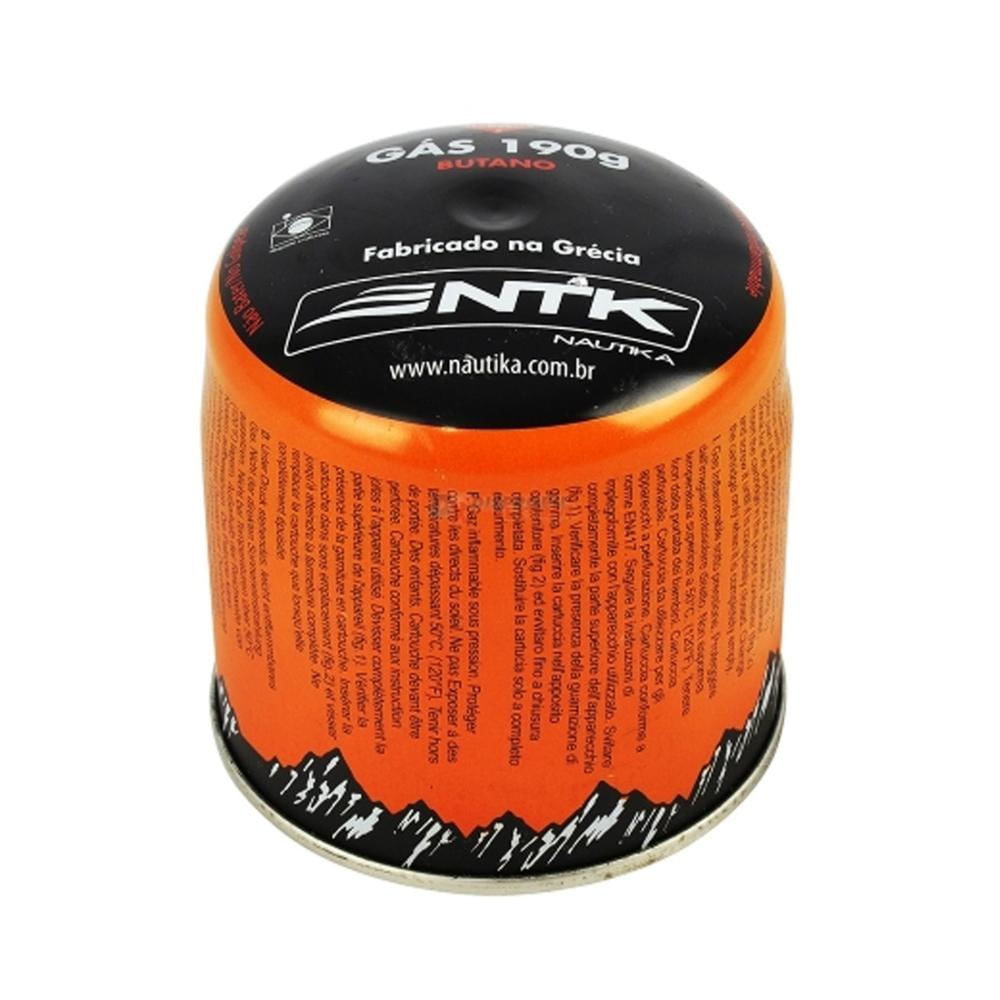 Encontraproduto.com.br - Cartucho de gás NTK 190g para fogareiros e lampiões compactos embalagem com 48 unidades