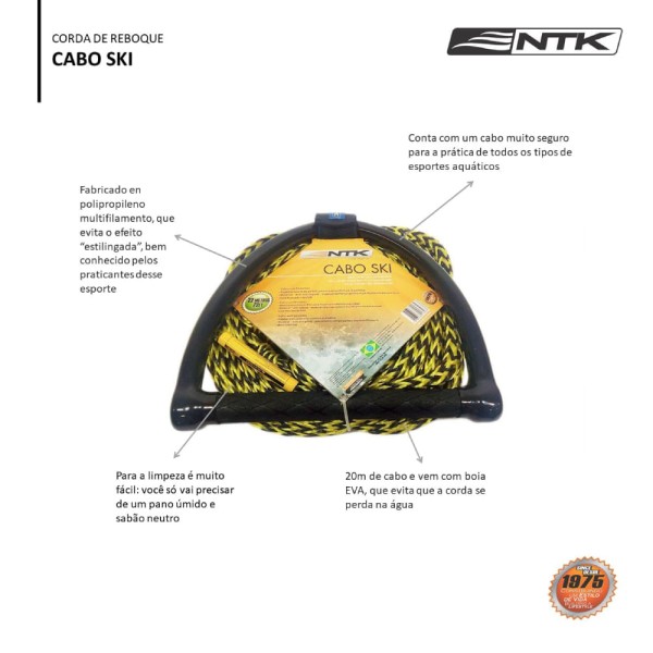 Encontraproduto.com.br - Cabo Ski Corda de Reboque para Esportes Aquáticos Nautika