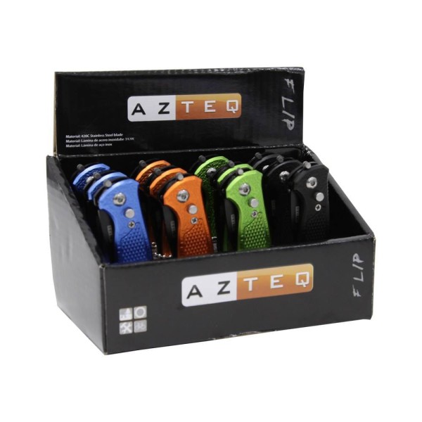 Encontraproduto.com.br - Canivete Flip Azteq embalagem com 12 unidades
