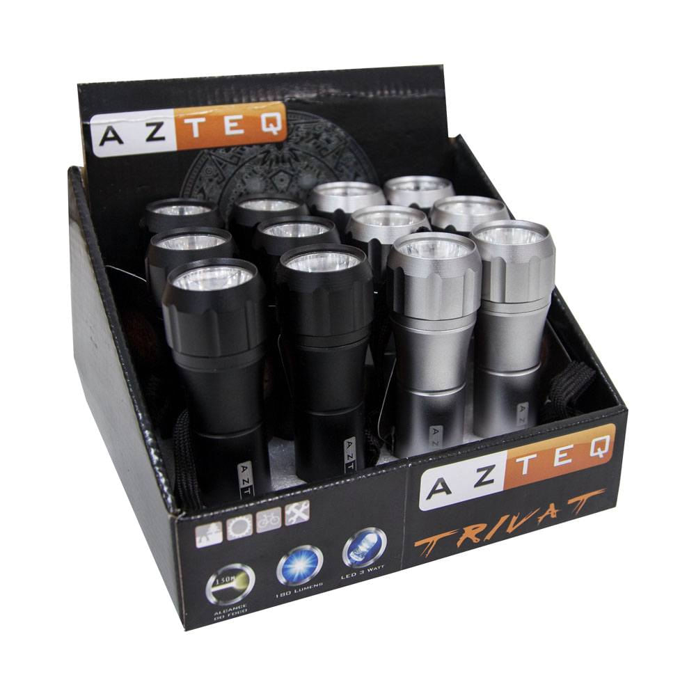 Encontraproduto.com.br - Lanterna de mão Azteq Trivat caixa com 12 peças