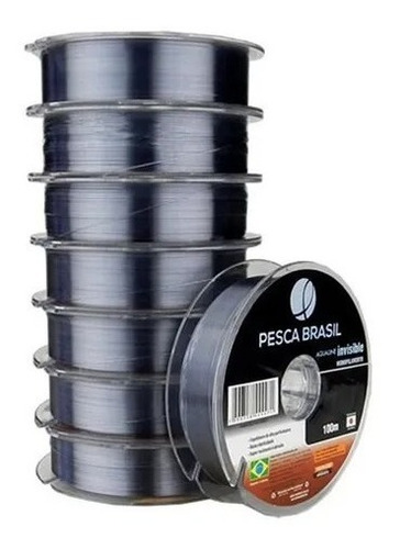 Encontraproduto.com.br - Linha de pesca monofilamento Aqualine Invisible Pesca Brasil 10 unidades