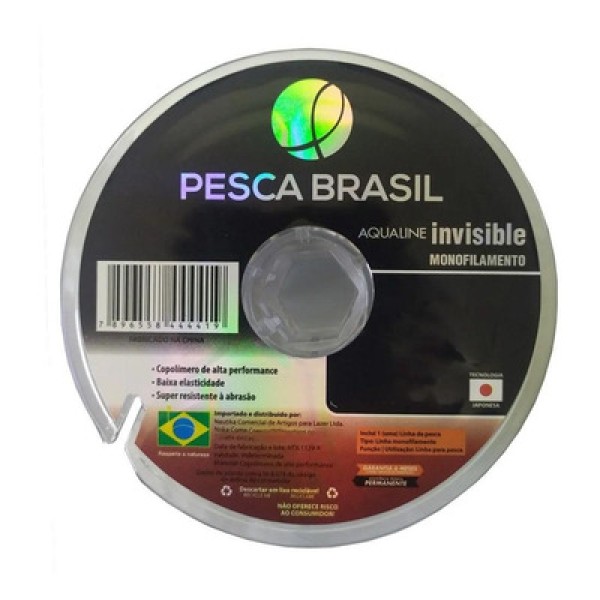 Encontraproduto.com.br - Linha de pesca monofilamento Aqualine Invisible Pesca Brasil 10 unidades
