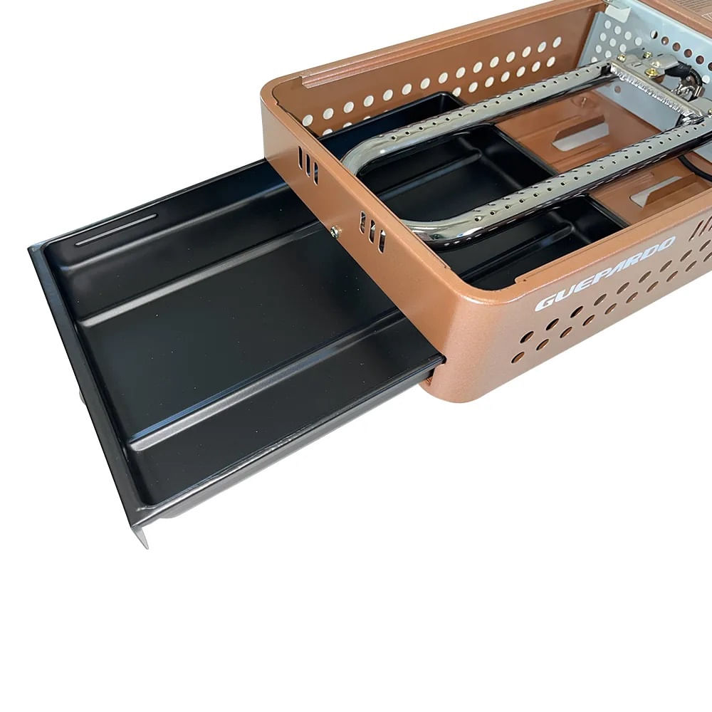 Encontraproduto.com.br - Fogareiro Horizontal Guepardo Grillmaster com sistema Flex Fuel