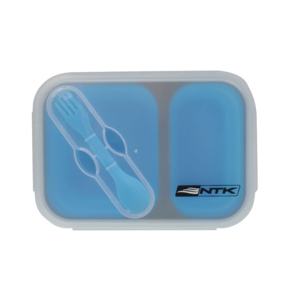 Encontraproduto.com.br - Tigela colapsável NTK Bento com colher garfo leve e compacta resistente à altas temperaturas