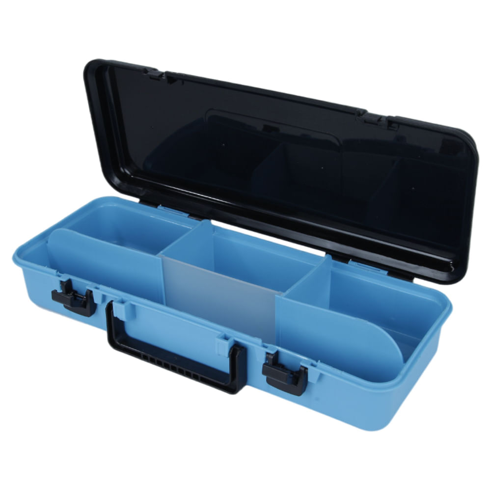 Encontraproduto.com.br - Maleta de Pesca 401608 Possui Divisórias e Tampa com Trava, Ideal para Iscas Anzóis e Giradores Pesca Brasil