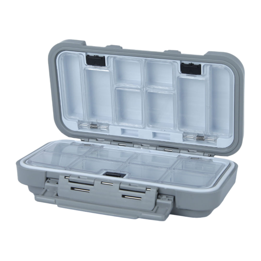 Encontraproduto.com.br - Estojo Organizador de Pesca 160905 Com Divisórias e Tampa Interna, Ideal para Iscas e Giradores Pesca Brasil