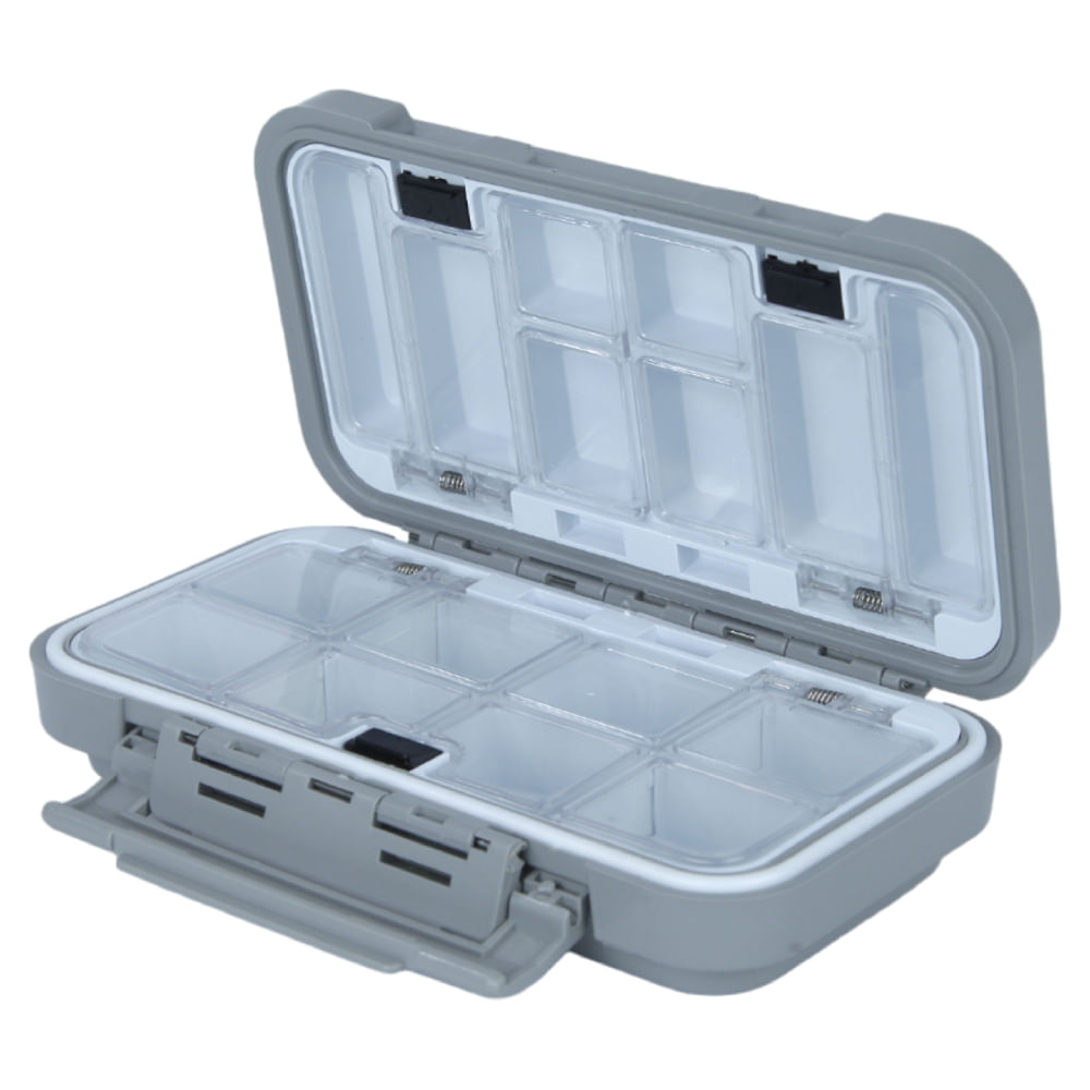 Encontraproduto.com.br - Estojo Organizador de Pesca 160905 Com Divisórias e Tampa Interna, Ideal para Iscas e Giradores Pesca Brasil