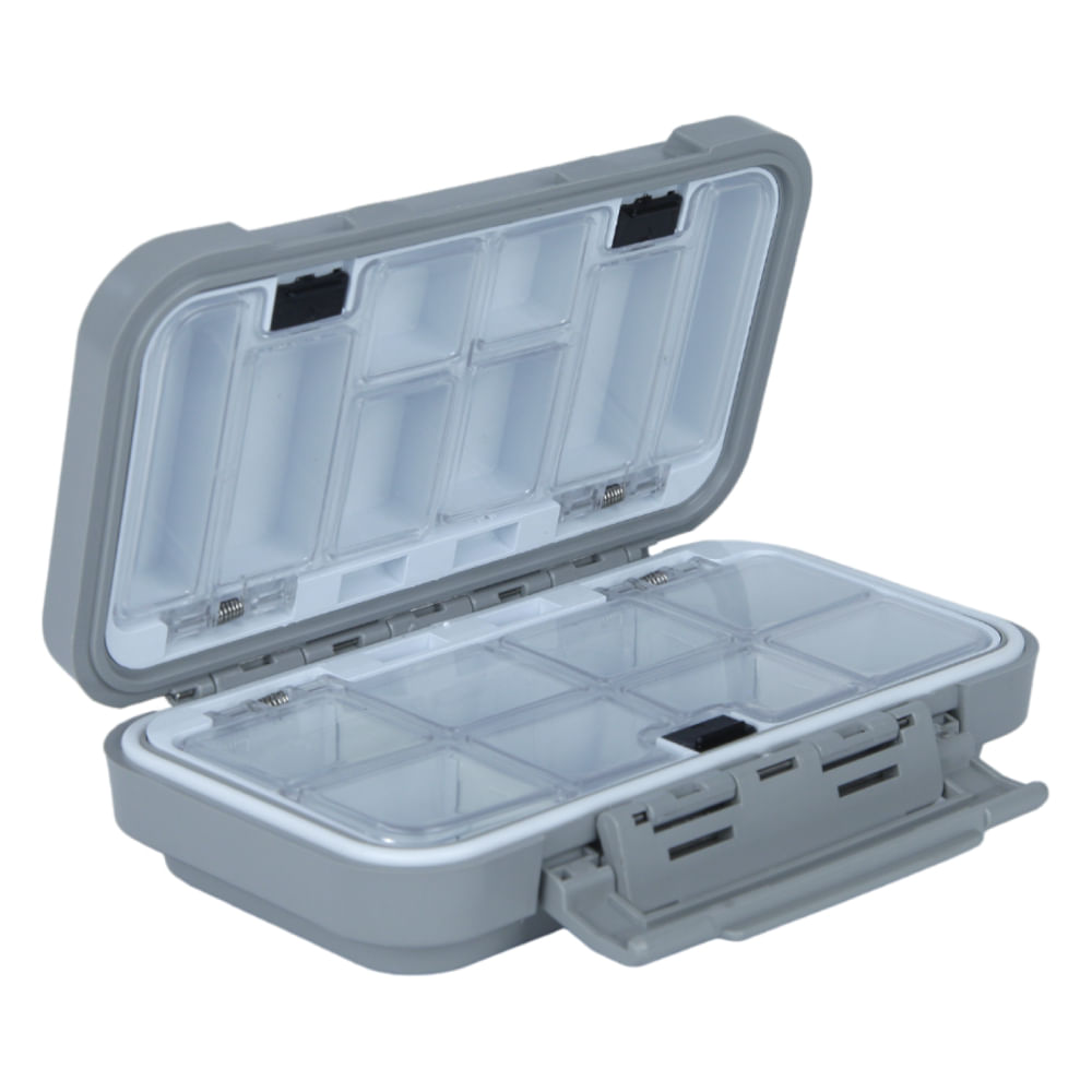 Encontraproduto.com.br - Estojo Organizador de Pesca 160905 Com Divisórias e Tampa Interna, Ideal para Iscas e Giradores Pesca Brasil