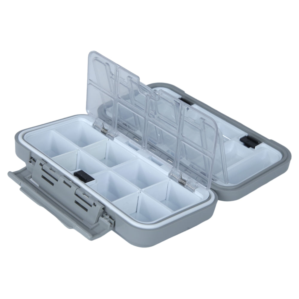 Encontraproduto.com.br - Estojo Organizador de Pesca 160905 Com Divisórias e Tampa Interna, Ideal para Iscas e Giradores Pesca Brasil