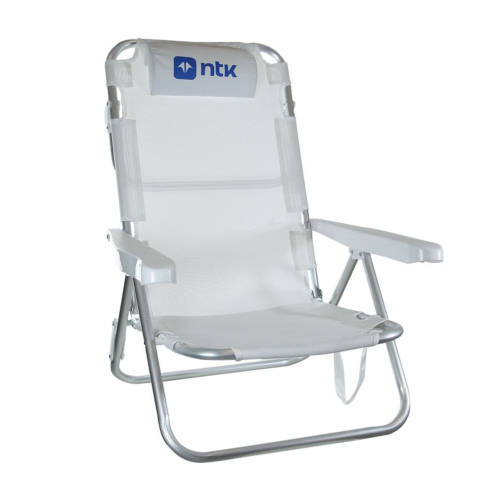 Encontraproduto.com.br - Cadeira de Praia Dobrável Com Encosto de Cabeça Verão NTK