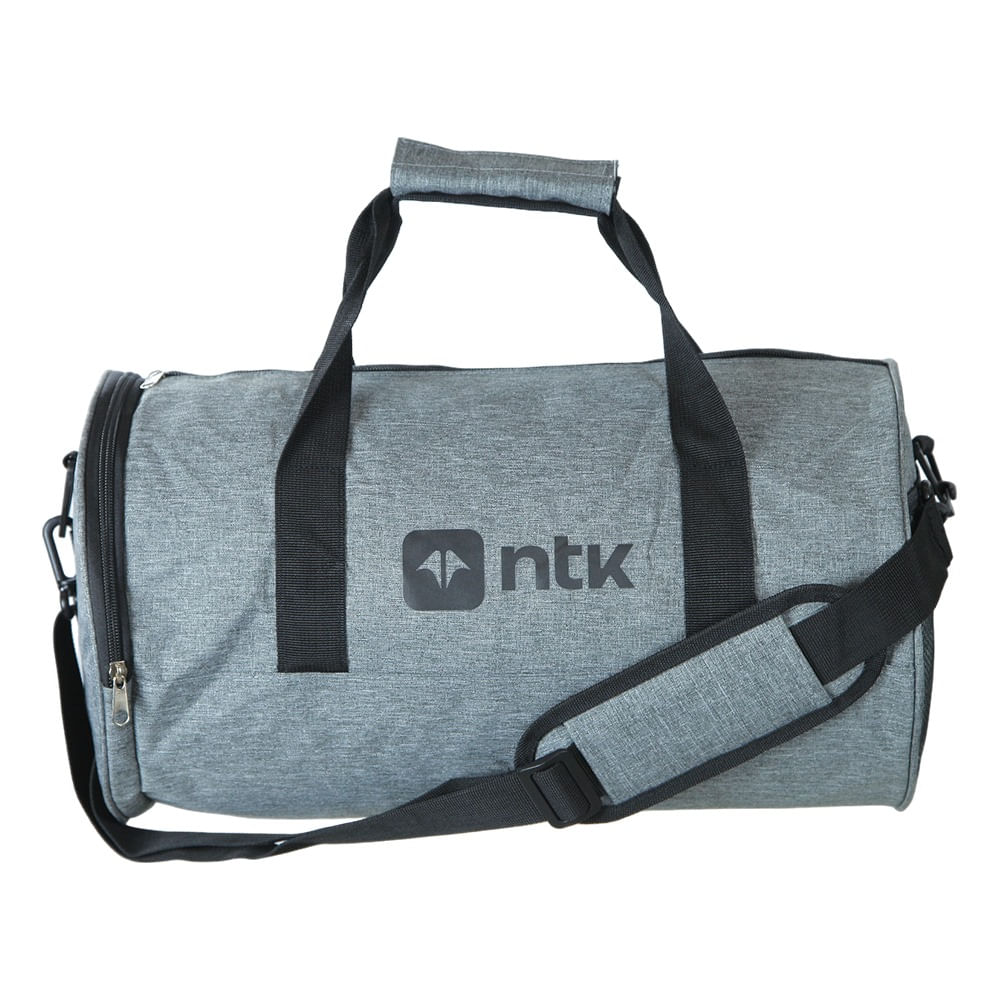 Bolsa para Academia Gym Bag em Poliéster 300D Cinza NTK