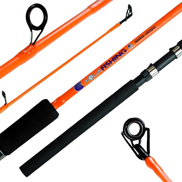 Vara de Pesca Gladiador S5602 Fibra de Carbono 1,80m CX30 2 Partes Laranja Aquafishing
