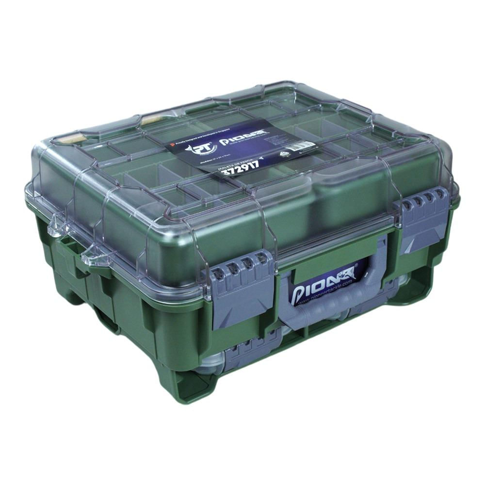 Caixa de Pesca Maleta C/ Divisorias 2 Estojos Grande Pioneer
