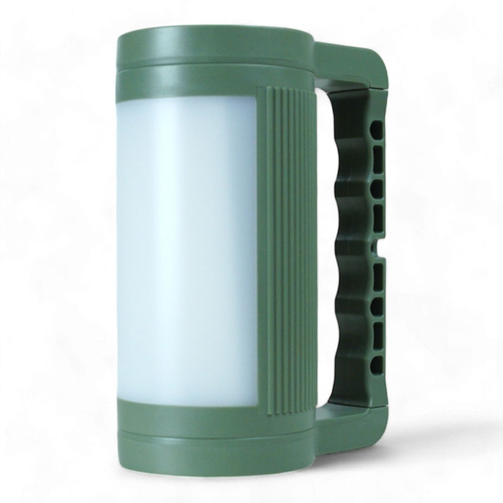 Encontraproduto.com.br - Lanterna Powerbank Tubelux Multifuncional 360° Lampião de 1000 Lúmens Verde Guepardo